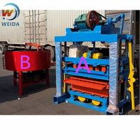 Machine à blocs semi-automatique QTJ4-40, fabricant de briques en béton manuel avec vente directe d'usine