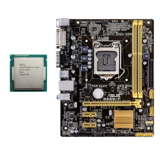 For ASUS B85M-F/K Motherboard CPU Kit I3-4130 I5-4590 I7-4790 E3-1230V3 Processors Support 4th Gen 1150-pin Stable and Durable