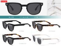 Lunettes de soleil unisexes de luxe, épaisses, rétro, carrées, polarisées, avec protection UV, en acétate Mazzucchelli, pour homme et femme