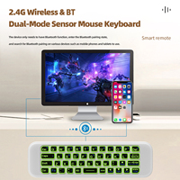 Control Remoto Inalámbrico Universal T6 2.4G BT de Modo Dual con Teclado Mini Retroiluminado para TV Box, Proyector
