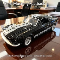 Modèle de voiture en alliage Ford Mustang 1967 à l'échelle 1:36, voiture muscle à rétrofriction, jouet décoratif de collection, cadeau fabriqué en Chine