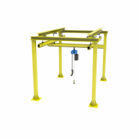 Chariot de levage suspendu modulaire léger KBK pour monorail, capacités multiples de 125 kg à 3000 kg pour la ligne de production