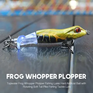 Personalizable Topwater Rana WHOPPER señuelo ABS material varios colores agua salada plopper señuelo