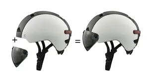 NTA 8776 casco e-bike e-scooter elettrico con visiera CE EN1078 omologato casco ciclismo con luce posteriore