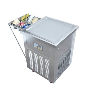 Máquina comercial de helado frito de gran venta, máquina de rollos de helado instantáneo con una sola placa cuadrada, máquina de rollos de helado frito - Product Image 4