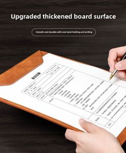 A7 Promotion Custom Logo Elegant Office Essential Leather <b>Writing</b> <b>Pad</b> with Clip for Managers & Executives - Product Image 4