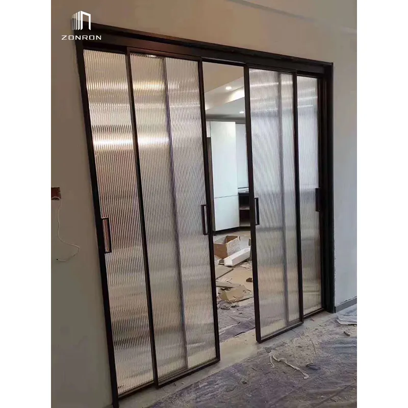 Zonron 2022 Pintu Interior Rumah Kaca, Desain Terbaru Aluminium Pintu Geser
