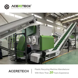 Fully Automatic AWS-PE Bags Plastic Recycling Machine Hot Washing Line