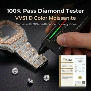 Montres automatiques Hip Hop Iced Out VVS1 Moissanite de haute qualité, très demandées, testées au diamant, boîtier de <span class=keywords><strong>montre</strong></span> en diamant - Product Image 3