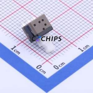 TK-6580B-1 Push Button Switch Through hole Switch Single Pole Double Throw Self-Locking Square Plunger Right Angle Insert - Product Image 2