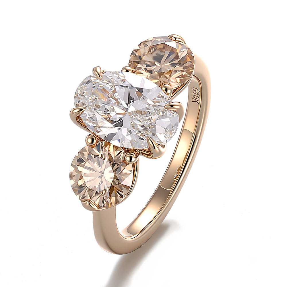 real solid 10Kgold lab diamond ring