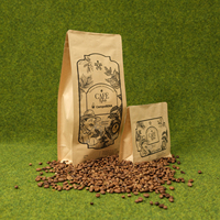 Sacs d'emballage pour café compostables et biodégradables avec fermeture éclair pour l'alimentation et les courses
