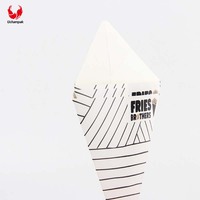 Emballage de fast-food personnalisable Boîte à cônes jetables gaufres frites Papier kraft résistant à l'huile Options de taille d'usine