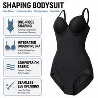 En gros OEM Marque Privée Faja Body Sculptant pour Femme avec Bonnets Moulés, Armatures, Taille Haute, Effet Ventre Plat et Fermeture à Crochets et Œillets