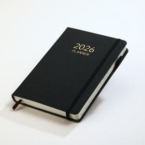 Commercio all'ingrosso della fabbrica in pelle cancelleria Notebook con nastro elastico calendario A5 Agenda colorata logo personalizzato con copertina rigida latticini - Product Image 2