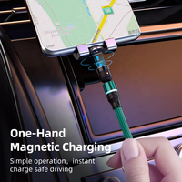 Câble de charge magnétique 3 en 1 à 540 degrés avec LED chargeur à Rotation libre pour Smartphones iPhone Samsung