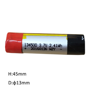 Pin có thể sạc lại hình trụ Lipo di động 13450 pin có thể sạc lại 3.7V 650mAh - Product Image 4