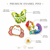 Épinglette personnalisée créative en émail, alliage de zinc, motifs de dessins animés variés, badge métallique, motif personnalisé pour souvenir, cadeau promotionnel