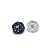 Kancing Logam Tersembunyi 4 Bagian, Tekstur Bulat Berwarna Fancy Embossed Emas Perak 9MM 10MM 12MM 14MM untuk Pakaian