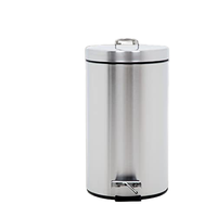 Poubelle en métal en acier inoxydable Type de pressage Couvercle Pédale Poubelle Poubelles pour la cuisine Poubelle Stockage à domicile