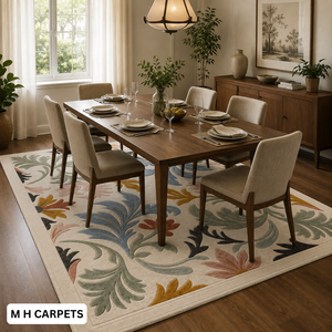 Tapis moderne en laine tufté à la main, motif floral personnalisé, tapis à poils longs pour salon, hôtel, décoration intérieure - Product Image 2