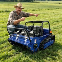Tondeuse à fléaux sans fil autopropulsée à commande à distance, largeur de coupe 800 mm (31,5 po), moteur 4 temps, pour terrains vagues, bordures de routes et vergers