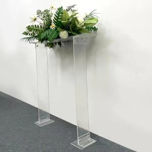 Expositor Rectangular de Metal Transparente Personalizable de Lujo para Flores, de Alta Calidad, para Centros de Mesa de Boda y Decoración del Hogar - Product Image 2