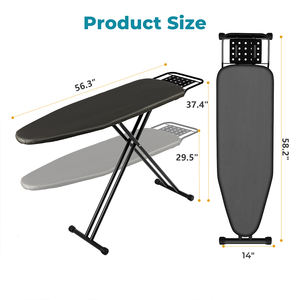 Planche à repasser pliable de haute qualité pour placard, résistante à la chaleur, avec planche à repasser réglable et support pour fer à repasser - Product Image 5