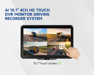 BSD All-in-One <span class=keywords><strong>4</strong></span>-<span class=keywords><strong>Channel</strong></span> HD Touch Screen <span class=keywords><strong>DVR</strong></span> Monitor Kit Sistema de Câmera de Backup do Veículo para Ônibus Caminhão Vista Traseira Caixa de Vista Lateral AHD - Product Image 2