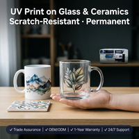 Imprimante UV de bureau multifonctionnelle A3 à plat avec tête Epson Dx7 unique pour impression UV DTF