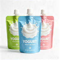 Op maat gemaakte gravure bedrukte logo's, vochtbestendig, milieuvriendelijk gelamineerd materiaal, geschikt voor babyvoeding, melk, yoghurt, wodka, sap en bier.
