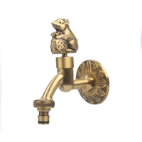 Robinet mural ottoman en laiton doré antique, mitigeur monocommande pour hammam, bec de lavabo de salle de bain de luxe doré