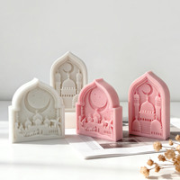 NOUVELLE ARRIVÉE Moule en silicone en forme de mosquée et de lune pour la fabrication de bougies d'aromathérapie