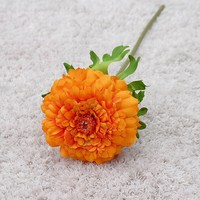 Fleur artificielle Shangchu en soie, chrysanthème, marguerite, hibiscus, faite à la main, tige unique, pour fête de remise de diplôme, décoration intérieure