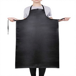 Plain Workwear Men Women Cooking Drawing Pet Grooming Garden <b>Work</b> Waterproof Oil-proof Heavy Duty PU Leather <b>Apron</b> - Product Image 2