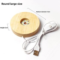 Lampe de nuit LED en bois, design illusion 3D, alimentation USB, lumière blanche chaude, lampe de chambre moderne