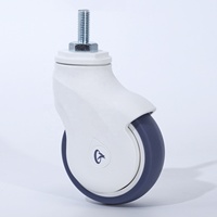 Roulettes médicales robustes de 5 pouces en TPE, TPR, PA pour équipement hospitalier, roulettes de 4 pouces (100 mm) pour lit, à haute capacité de charge et silencieuses