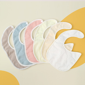 Baberos Portátiles Baratos en forma de U para niños pequeños de algodón de 4 capas absorbentes Sniffles Drips Drools Baberos para bebés - Product Image 2