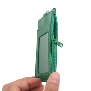 Tarjetero de cuero con cremallera, tarjetero de trabajador múltiple con cordón - Product Image 4