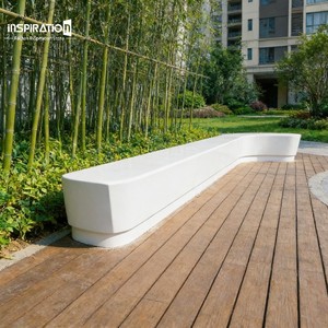 Banc de rue commercial en fibre de verre de haute qualité, personnalisé en FRP, pour des intégrations de conception biophilique pour plusieurs <span class=keywords><strong>personnes</strong></span> - Product Image 4
