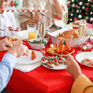 Set <span class=keywords><strong>di</strong></span> Spiedini Natalizi in Bambù Conformi FDA, Decorazioni a Tema Babbo <span class=keywords><strong>Natale</strong></span>, Albero, Renna, Stuzzicadenti in Bambù per Forniture Festive - Product Image 5