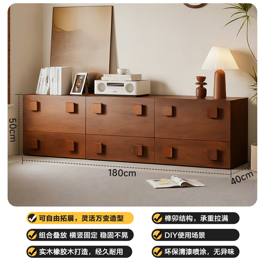 Walnut color - 3-pack [TV stand]