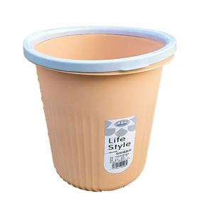 Life Style <b>Plastic</b> Wastebasket Cylindrical 260g Indoor Outdoor Use With Lid - Product Image 5