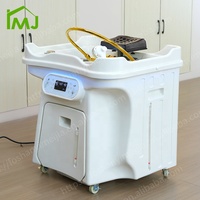Bac de Lavage de Cheveux Mobile pour Salon avec Tête de Soin, Appareil à Vapeur SPA, Lavabo Portable