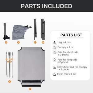 Cama para perros elevada con refrigeración para exteriores mejorada, cama elevada impermeable para perros y mascotas con dosel, cama portátil extraíble para perros - Product Image 5