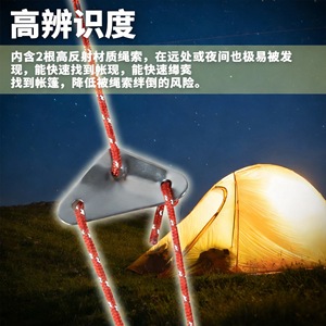 GeerTop Guy Ropes 4Mm Nylon 12M With Carabiners For Tent <b>Tarp</b> Outdoor Use - Product Image 2