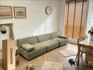 圧縮式コンバーチブルソファ 真空パック 家族向け モジュール式 取り外し可能なアームレスト セグメントデザイン モダンリビングルーム - Product Image 6