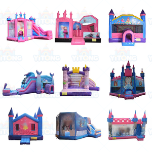 Bouncy Inflatable Jumper lâu đài tùy chỉnh thương mại PVC ngoài trời Bounce House Combo với trượt nước cho trẻ em - Product Image 4
