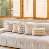 Housses de coussin décoratives en coton taie d'oreiller douce rayée housses de coussin pour canapé canapé