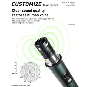 Clavax <span class=keywords><strong>bl740</strong></span> 4 kênh không dây năng động Microphone chất lượng cao UHF Vocal Microphone cho ca hát karaoke hiệu suất sân khấu - Product Image 2